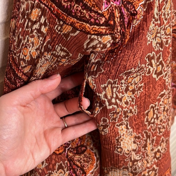 Zara Moroccan Inspired Paisley Printed Quilted Kimono , Women’s Size Medium - Picture 5 of 7